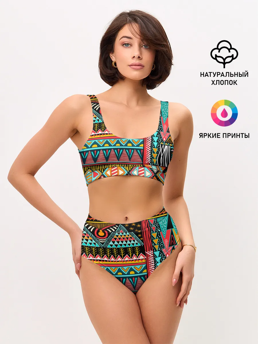 Женские топ и трусы / Африканский стиль