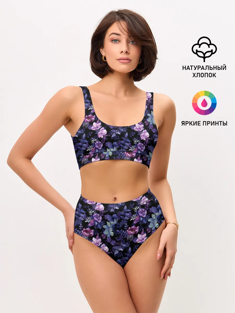 Женские топ и трусы / Цветочный сад