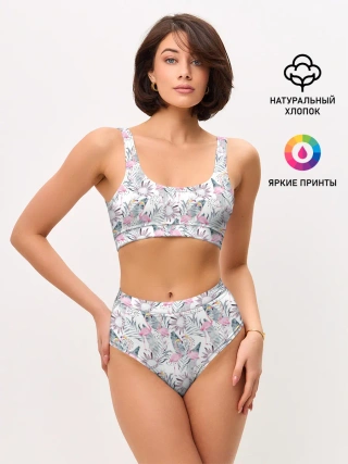 Женские топ и трусы / Фламинго
