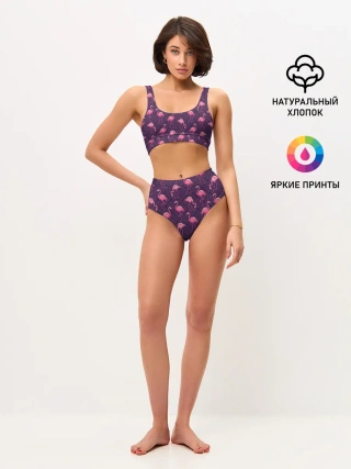 Женские топ и трусы / Фламинго