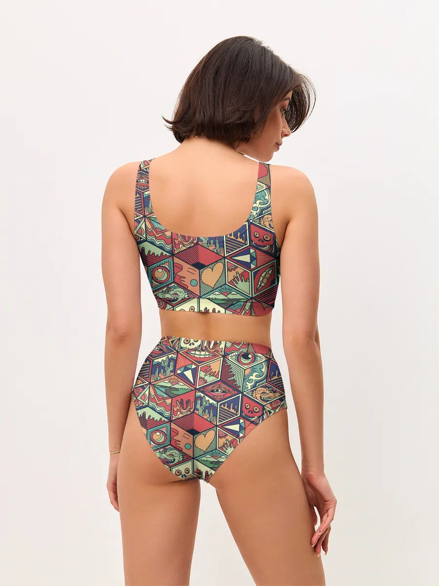 Женские топ и трусы / Психоделика