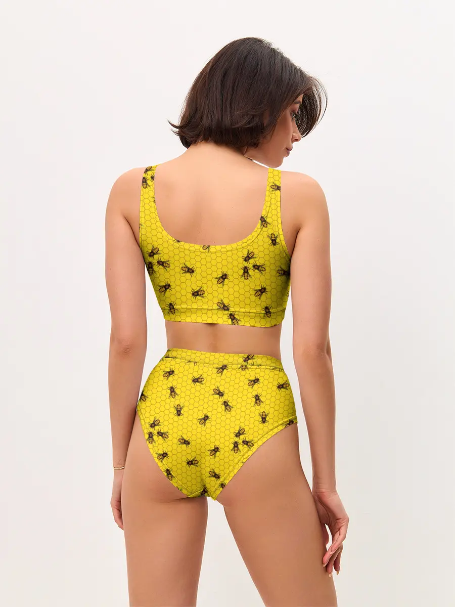 Женские топ и трусы / Пчелы в сотах