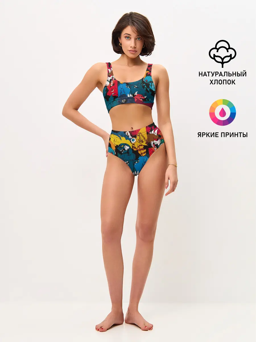 Женские топ и трусы / Годзилла