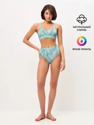 Женские топ и трусы / Листья Пальмы