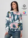 Женский свитшот / Геометрия цветов