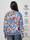 Женский свитшот / Дорожные знаки. Стикербомбинг