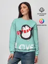 Женский свитшот / Пингвин LOVE