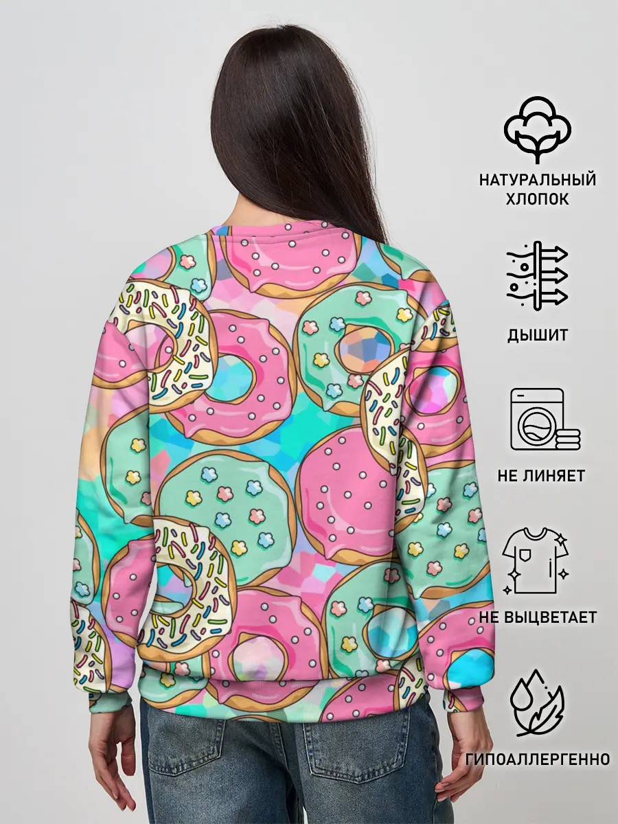 Женский свитшот / Сладкие Пончики