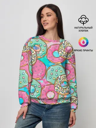 Женский свитшот / Сладкие Пончики