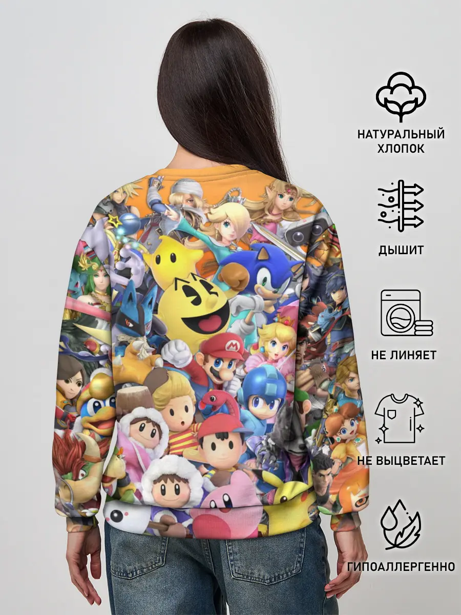 Женский свитшот / Super Smash Bros