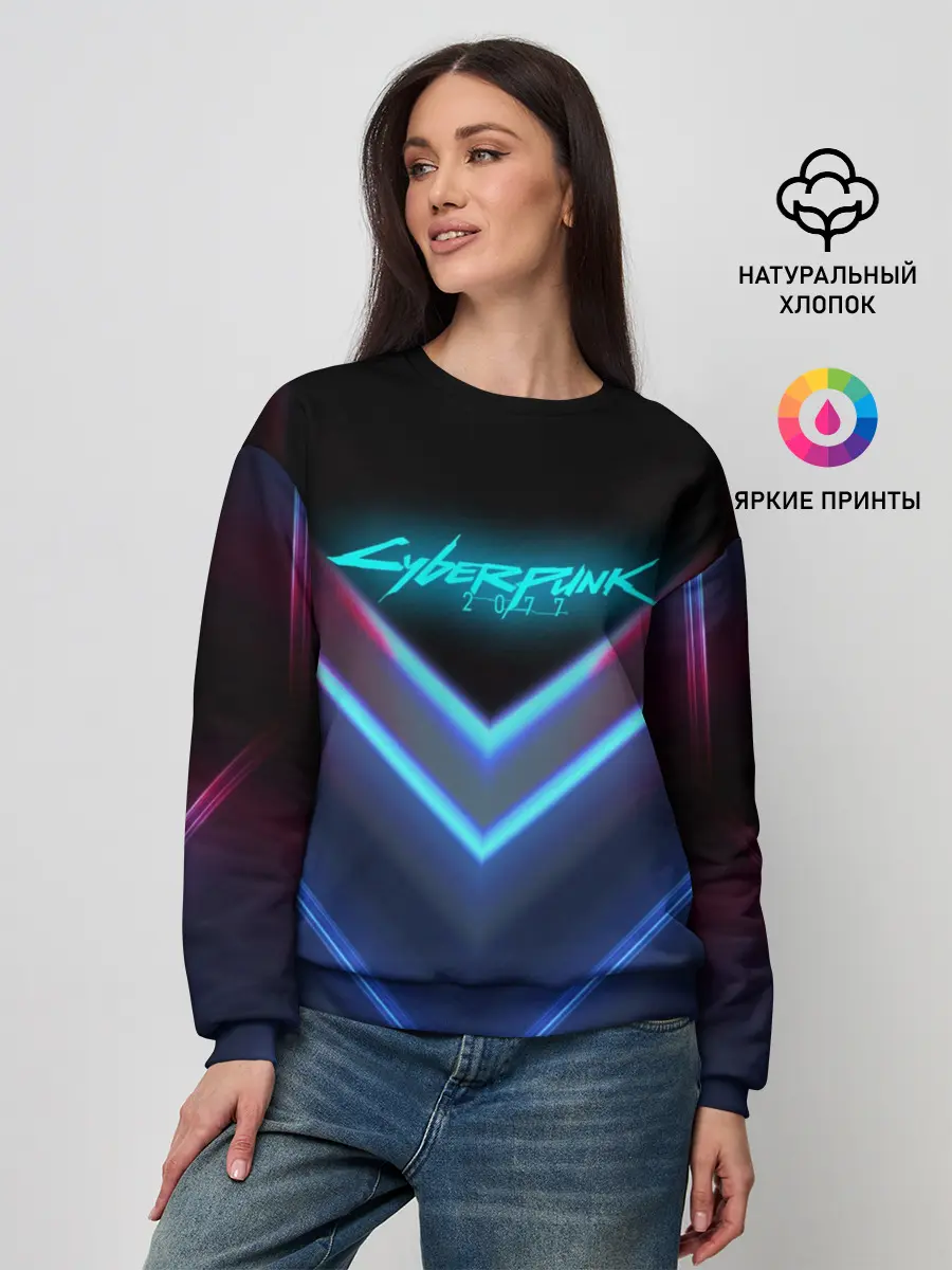 Женский свитшот / CYBERPUNK 2077 NEON | НЕОН