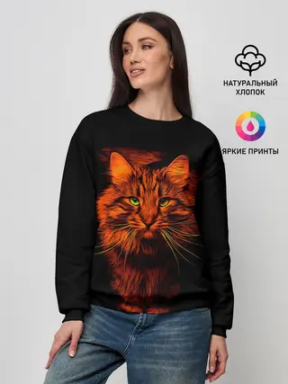 Женский свитшот / Рыжий кот