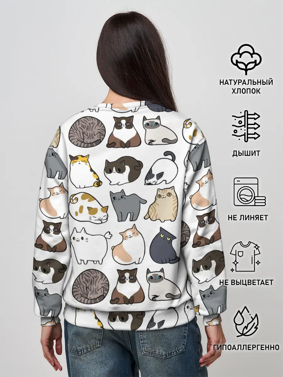 Женский свитшот / Котики
