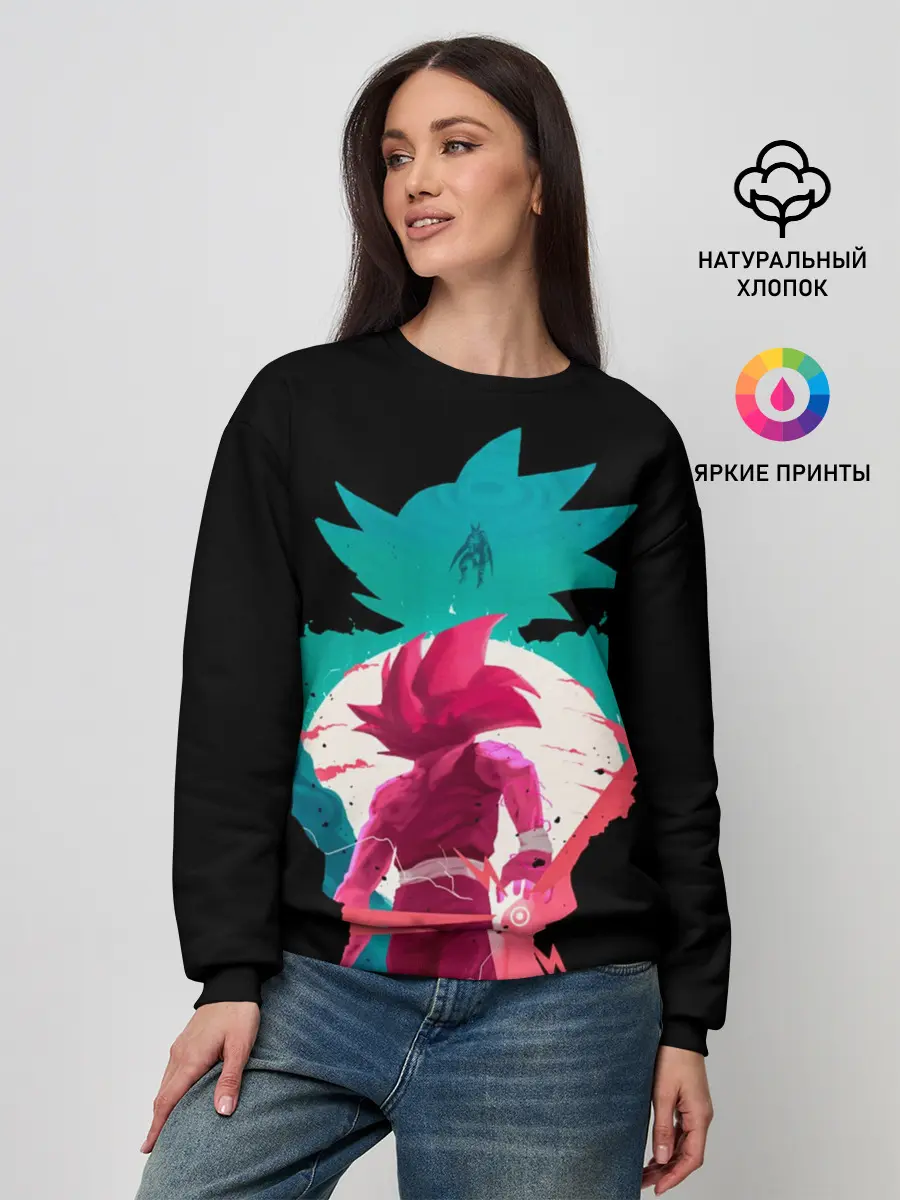 Женский свитшот / Сон Гоку розовый