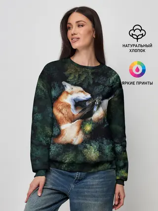 Женский свитшот / Лисичка в Лесу