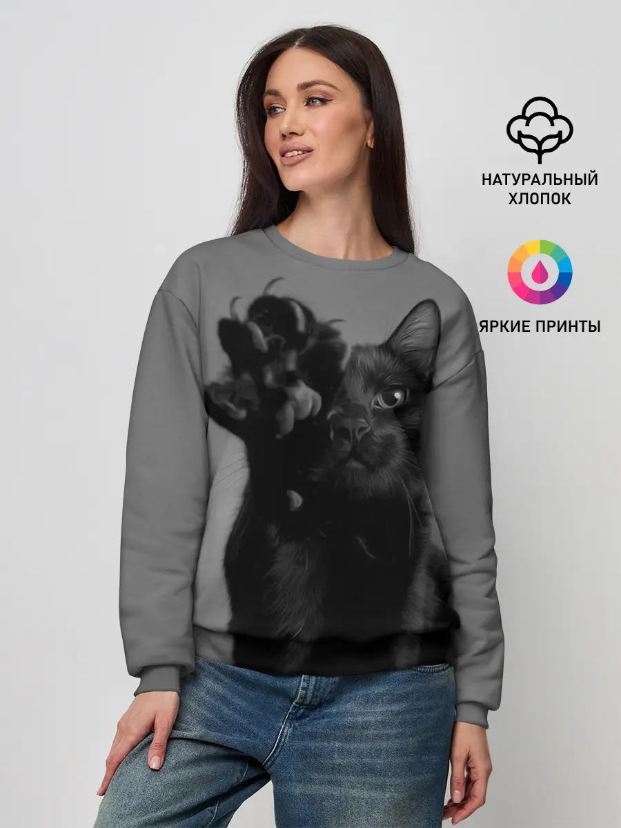Женский свитшот / Котик