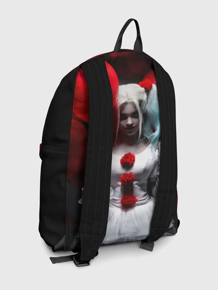 Рюкзак джинсовый / Плохая девочка с красными шарами