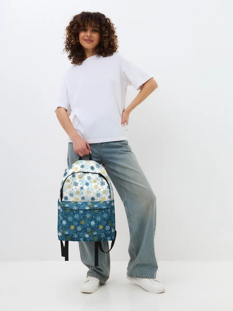 Рюкзак джинсовый / Падают Снежинки