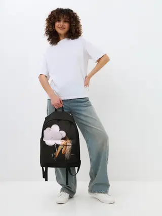 Рюкзак джинсовый / Ариана с шариками