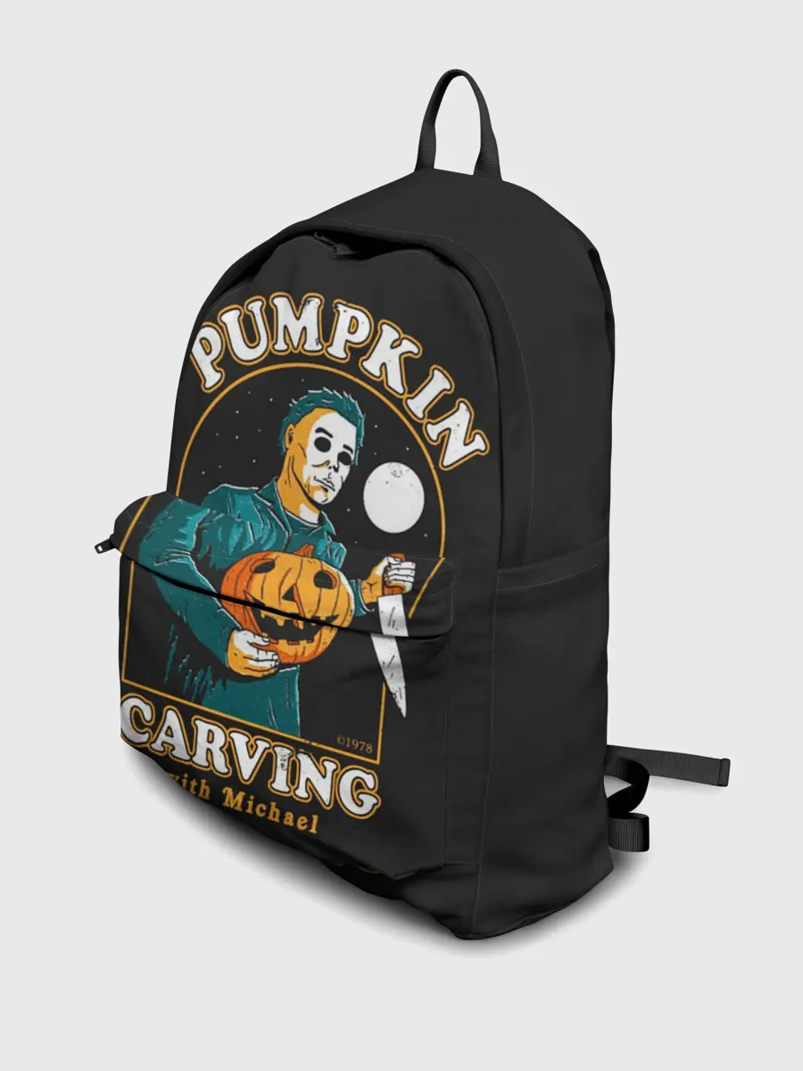 Рюкзак джинсовый / Резьба по тыкве с Майклом