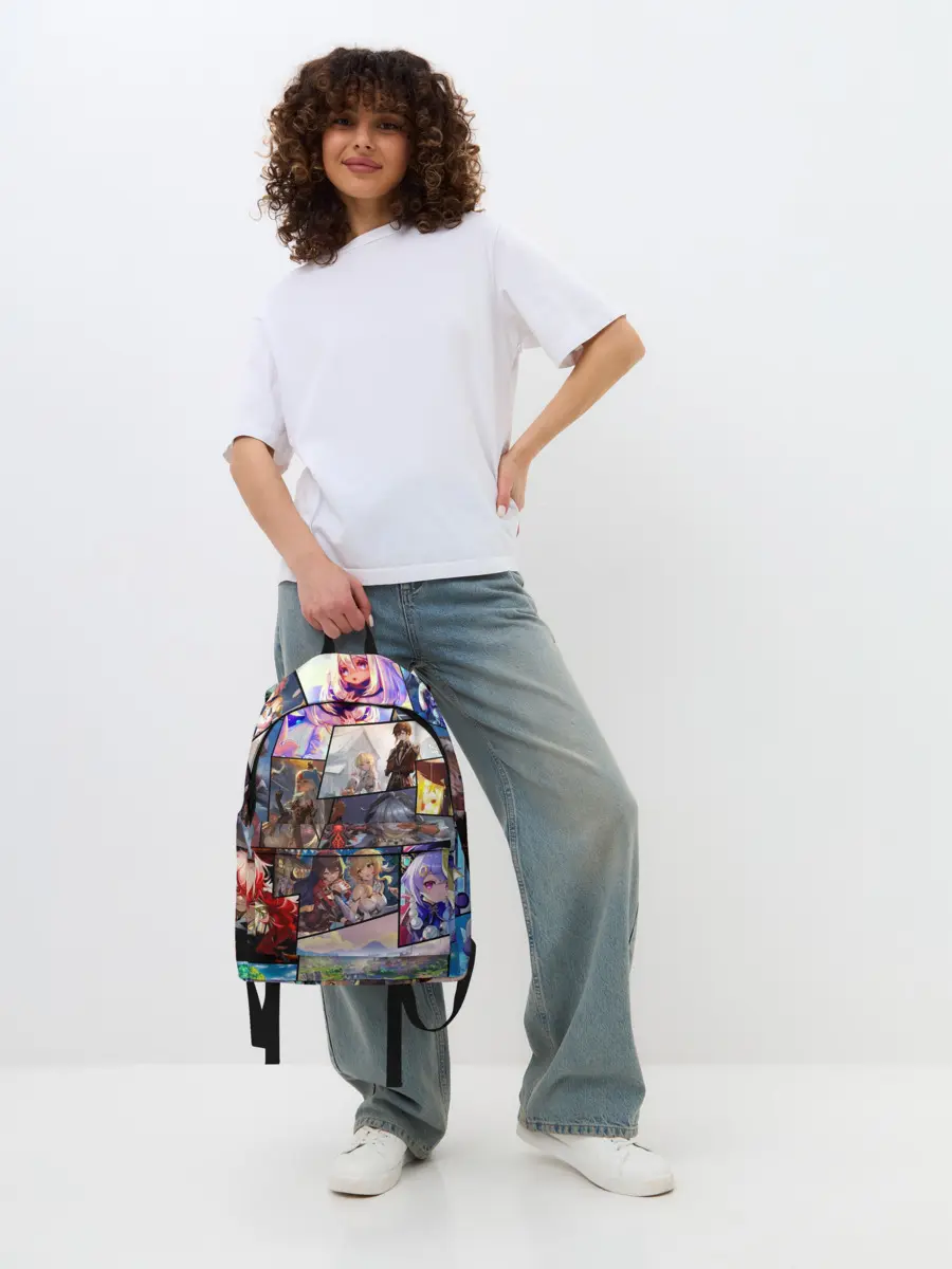 Рюкзак джинсовый / Геншин импакт, персонажи