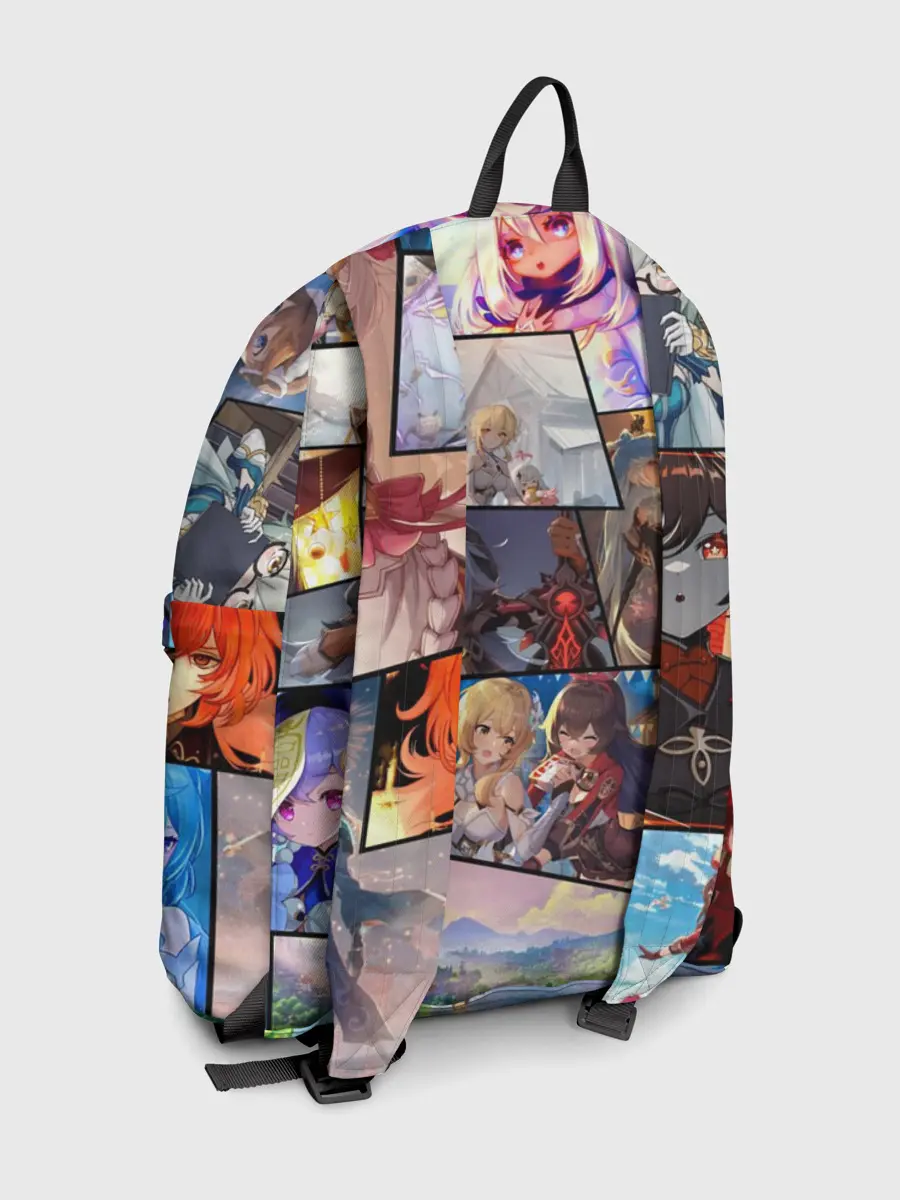 Рюкзак джинсовый / Геншин импакт, персонажи