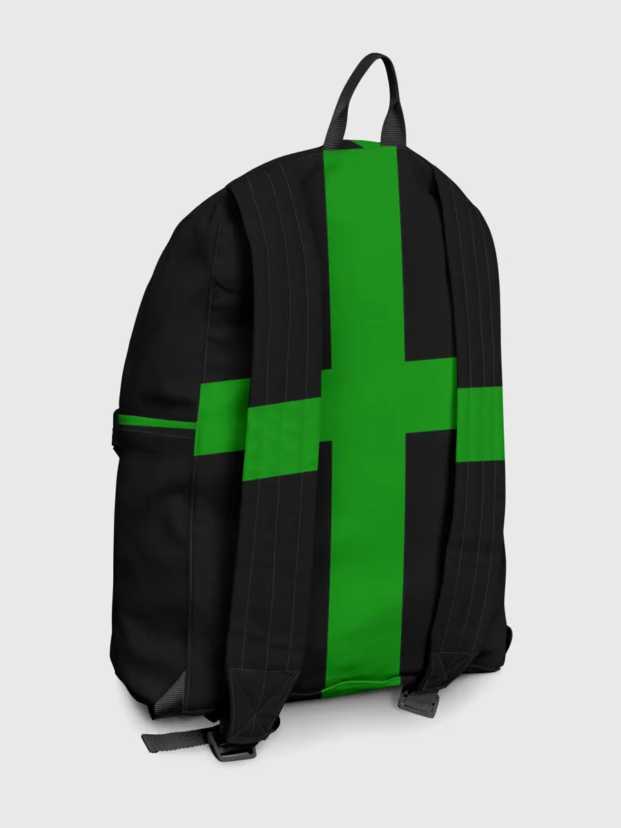 Рюкзак джинсовый / Hollywood Undead заеленный крест