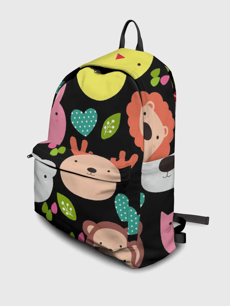 Рюкзак джинсовый / Головы милых животных