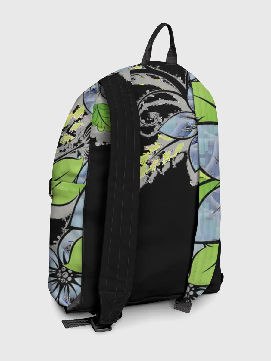 Рюкзак джинсовый / Цветочная композиция с бабочками