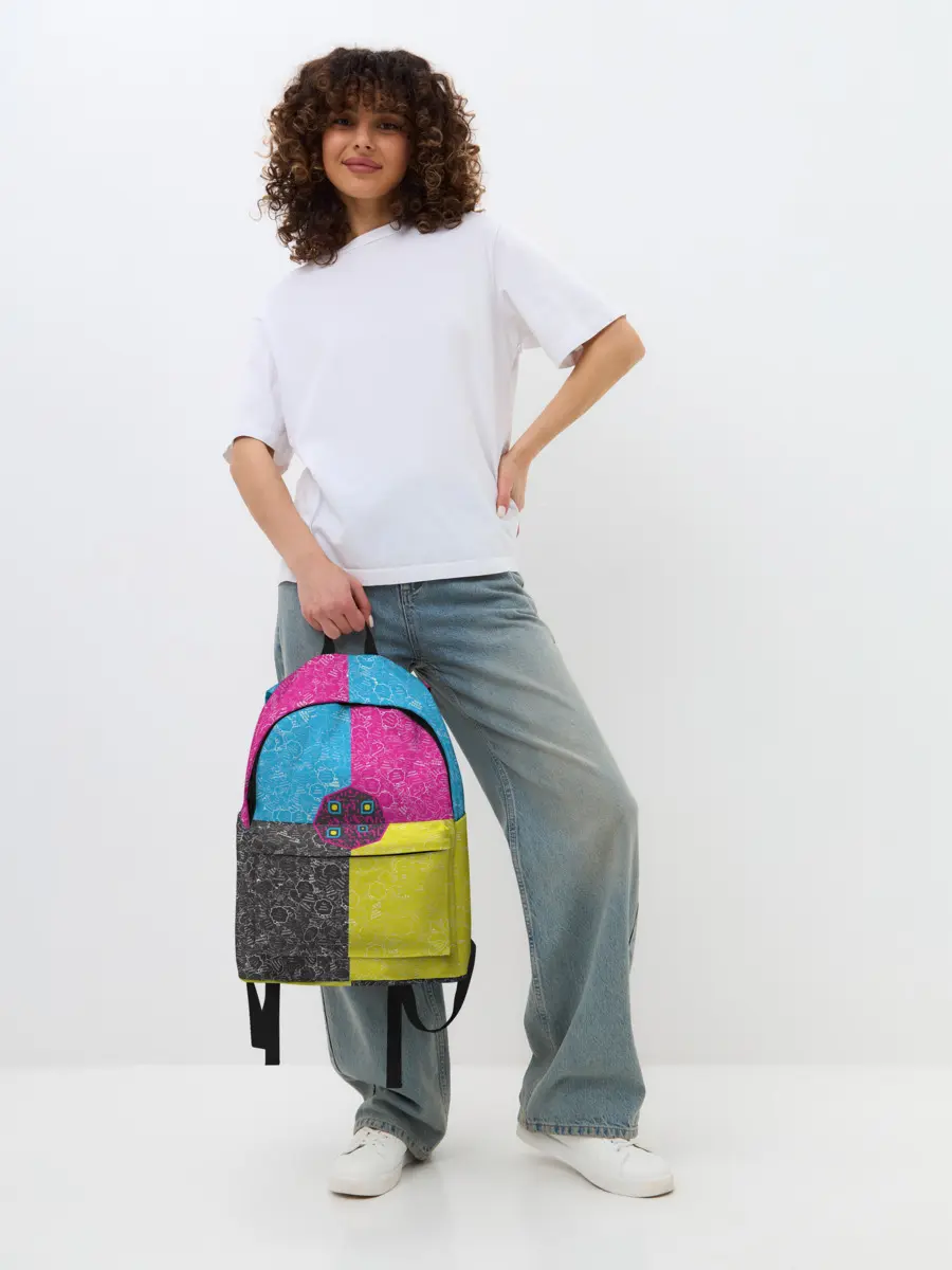 Рюкзак джинсовый / Октагон на фоне АПВ 4.1.14