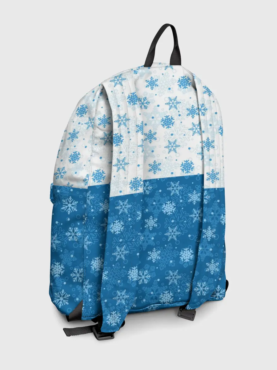 Рюкзак джинсовый / Светло-Тёмные Снежинки