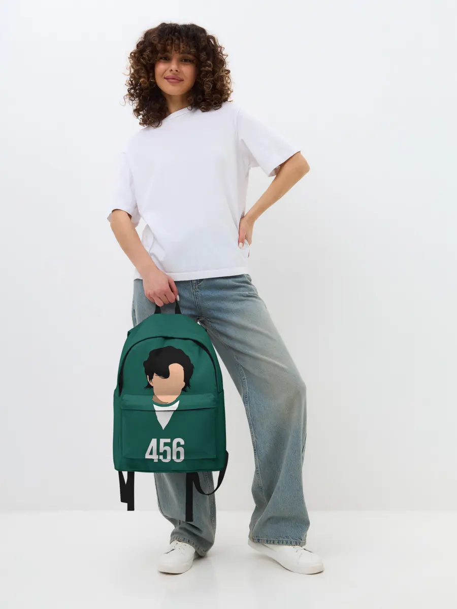 Рюкзак джинсовый / Номер 456 || Игра в кальмара