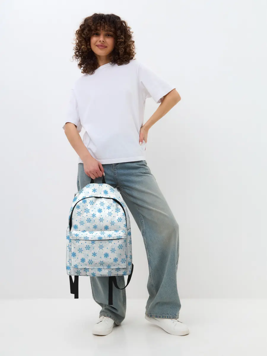 Рюкзак джинсовый / Снежинки