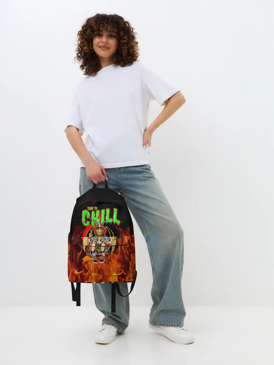 Рюкзак джинсовый / Time to chill in fire