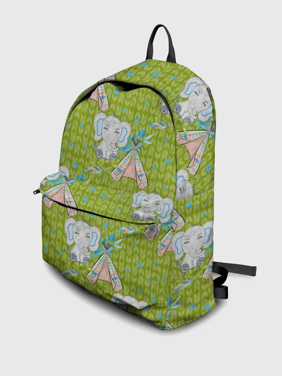 Рюкзак джинсовый / Слоник и вигвам