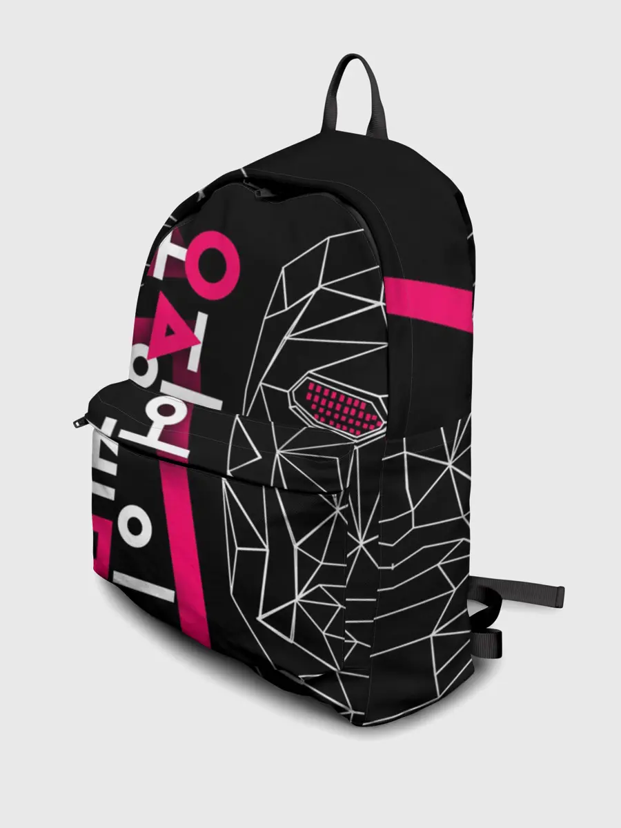 Рюкзак джинсовый / Игра в кальмара - маска Ведущего