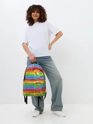 Рюкзак джинсовый / POP IT СМАЙЛЫ