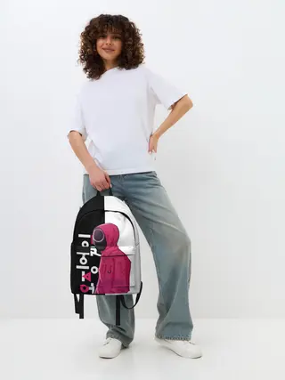 Рюкзак джинсовый / Игра в кальмара / Squid Game.