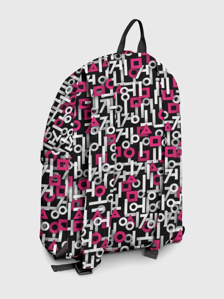 Рюкзак джинсовый / Узор из Игры в кальмара