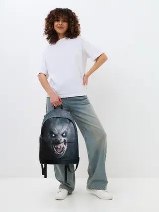 Рюкзак джинсовый / ВОЛК-ОБОРОТЕНЬ