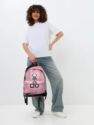 Рюкзак джинсовый / МИЛЫЙ КАЛЬМАР | ТРЕУГОЛЬНИК КВАДРАТ КРУГ