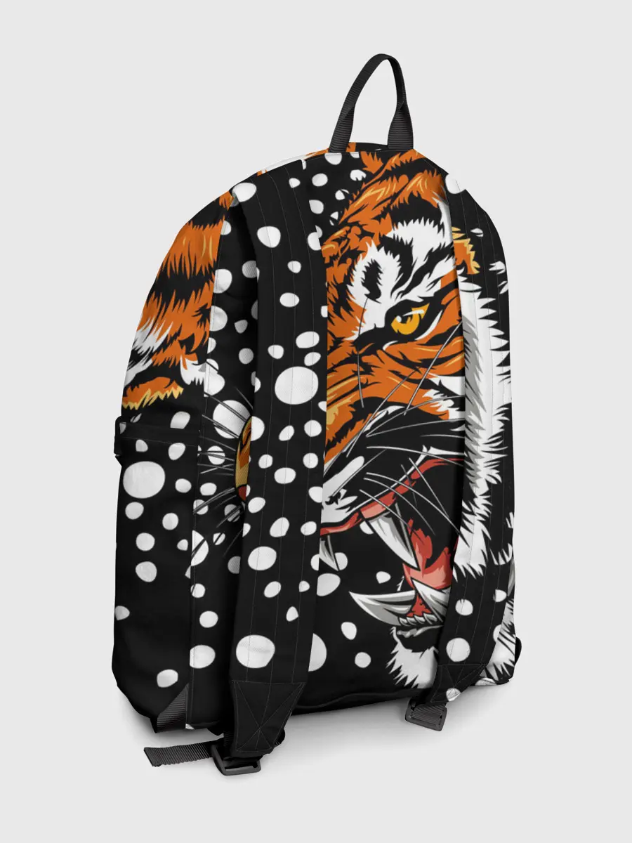 Рюкзак джинсовый / Амурский тигр и снегопад