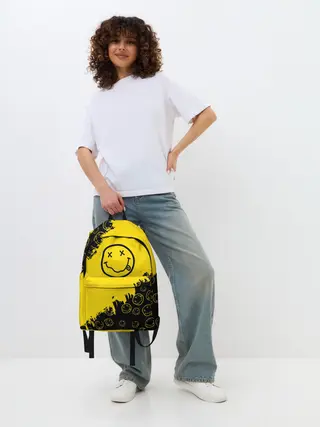 Рюкзак джинсовый / Nirvana Smile | Нирвана Рваный Паттерн