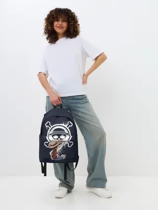 Рюкзак джинсовый / Луффи рисует