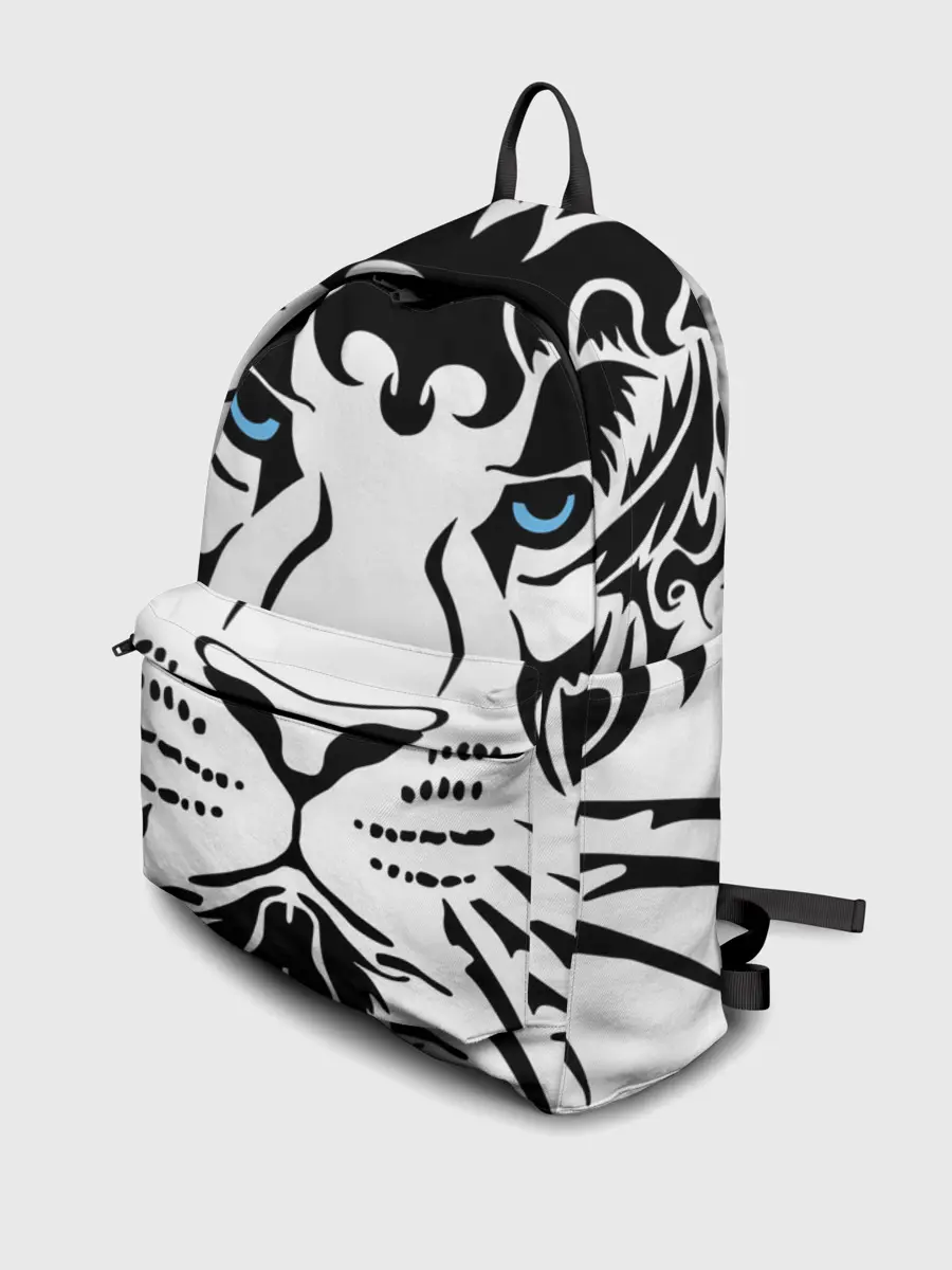 Рюкзак джинсовый / Водяной голубоглазый тигр