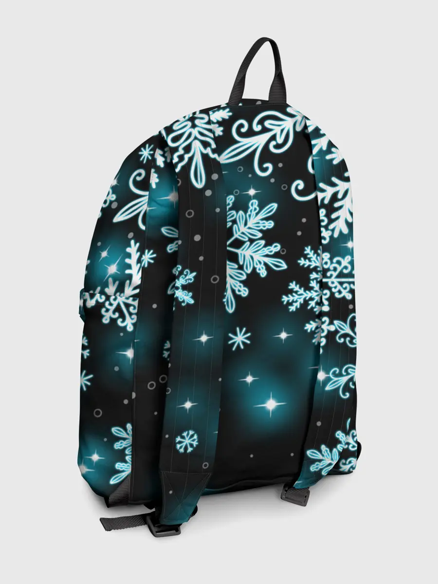 Рюкзак джинсовый / Космические снежинки