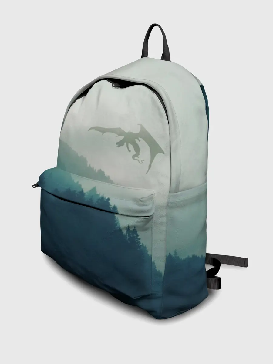 Рюкзак джинсовый / ДРАКОНЫ НАД ЛЕСОМ / DRAGON