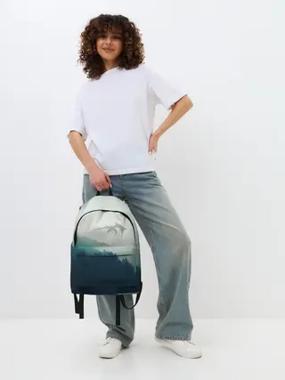 Рюкзак джинсовый / ДРАКОНЫ НАД ЛЕСОМ / DRAGON