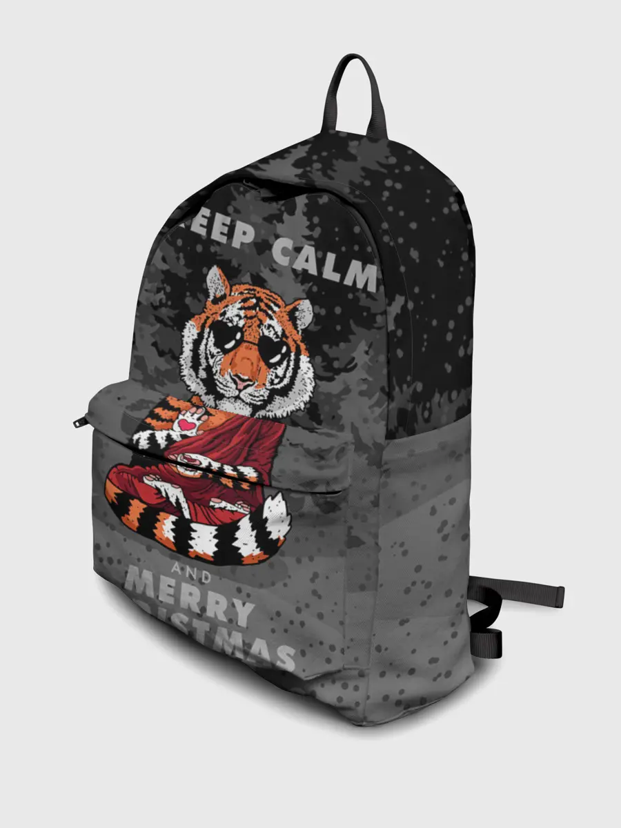 Рюкзак джинсовый / Keep calm and Merry Christmas