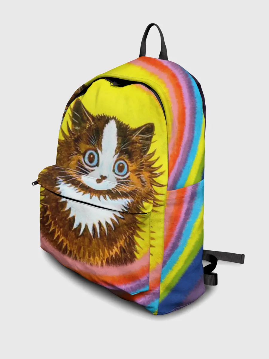 Рюкзак джинсовый / Радужный кот Луиса Уэйна